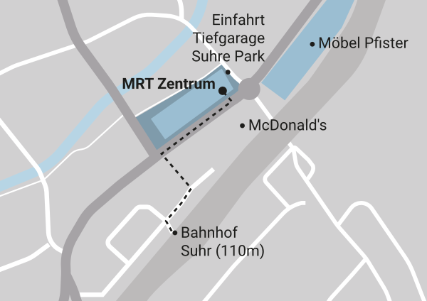 MRT Zentrum Suhr Anfahrtskarte